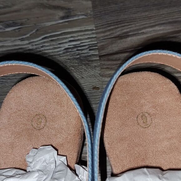 mysoft Womens Wooden grain  wedged Open Toe Chunky Heel Sandals  Sz 9 NWB - Picture 8 of 9